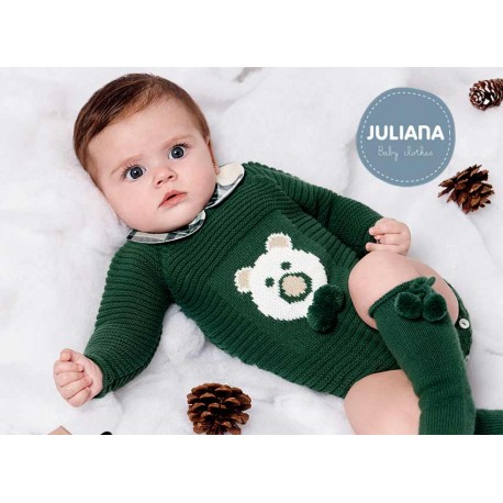Juliana Winter Baby Boy Dark Green Romper Sinfonia