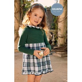 Juliana Winter Baby Girl Dark Green Dress Sinfonia