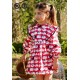Jose Varon Winter Baby Girl Fuchsia Dress Sheeps