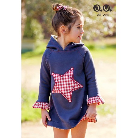 Jose Varon Winter Baby Girl Blue Dress Star