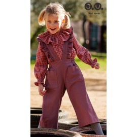 José Varón Invierno Pantalón niña Tirantes Berenjena
