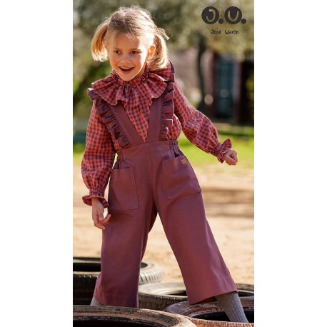José Varón Invierno Pantalón niña Tirantes Berenjena