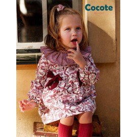 Cocote Invierno Vestido bebé niña Toile de Jouy