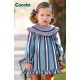 Cocote Invierno Vestido bebé niña Rayas Azules