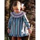 Cocote Invierno Vestido bebé niña Rayas Azules