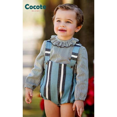 Cocote Winter Baby Boy Set Blue Stripes