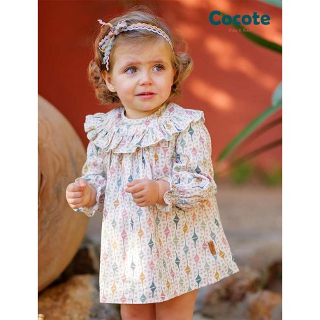 Cocote Invierno Vestido bebé niña Estampado Rombos