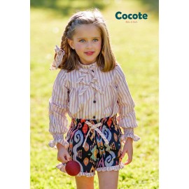 Cocote Invierno Conjunto niña Rayas Étnico