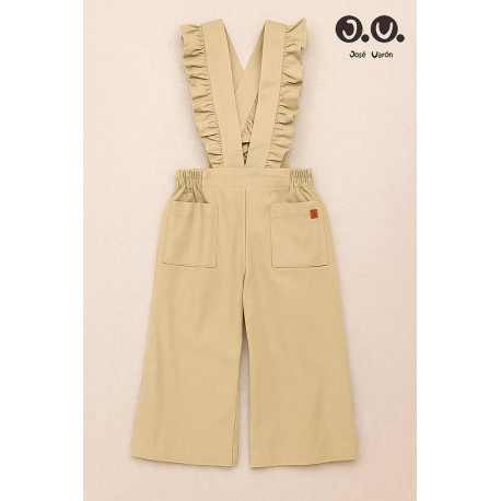 Jose Varon Winter Girl Beige Trousers with Braces