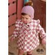 Jose Varon Winter Baby Girl Dress Pink Squares