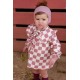 Jose Varon Winter Baby Girl Dress Pink Squares