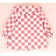 Jose Varon Winter Baby Girl Dress Pink Squares
