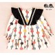 Jose Varon Winter Baby Girl Dress Multicolor Circles
