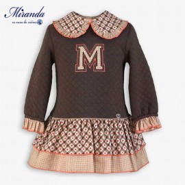 Miranda Winter Girl Brown Dress Diamonds