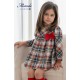Miranda Invierno Vestido niña Cuadros con Lazo Rojo