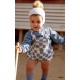 José Varón Invierno Conjunto bebé niño Damero Porcelana