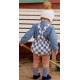 José Varón Invierno Conjunto bebé niño Damero Porcelana