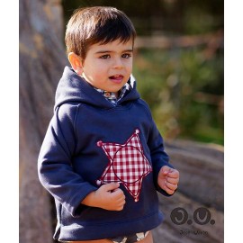 José Varón Invierno Sudadera niño Felpa Azul Estrella