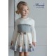 Miranda Invierno Vestido niña Beige y Gris