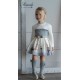 Miranda Invierno Vestido niña Beige y Gris