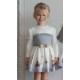 Miranda Winter Girl Beige and Gray Dress