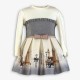 Miranda Winter Girl Beige and Gray Dress