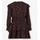 Miranda Invierno Vestido niña Negro Florecitas Fucsia