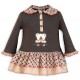 Miranda Winter Baby Girl Brown Dress Bear
