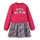 Miranda Winter Girl Pink Dress Fuchsia Flowers