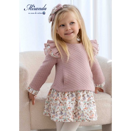 Miranda Invierno Vestido niña Rosa Hadas