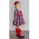 Miranda Invierno Vestido niña Cuadros Doble Lazo