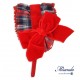 Miranda Winter Girl Dress Squares Two Red Ties