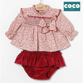 Coco Acqua Winter Baby Girl Pink Set Little Flowers