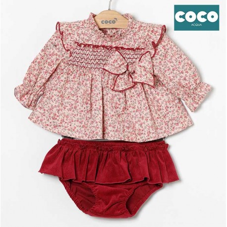 Coco Acqua Invierno Conjunto bebé niña Liberty Burdeos