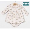 Coco Acqua Winter Baby Girl Pink Dress Bears