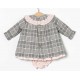 Coco Acqua Invierno Vestido bebé niña Cuadros Lazo Rosa