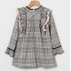 Coco Acqua Invierno Vestido niña Cuadros con Lazo