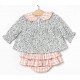 Coco Acqua Winter Baby Girl Set Flowers and Pink Squares
