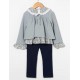 Coco Acqua Winter Girl Blue Set with Denim Pants