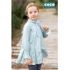 Coco Acqua Invierno Vestido niña Verde Agua Rombitos