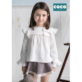Coco Acqua Winter Girl White and Brown Set