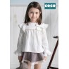 Coco Acqua Invierno Conjunto niña Blanco y Chocolate