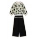 Abel & Lula Winter Girl Set Animal Print Black Pants