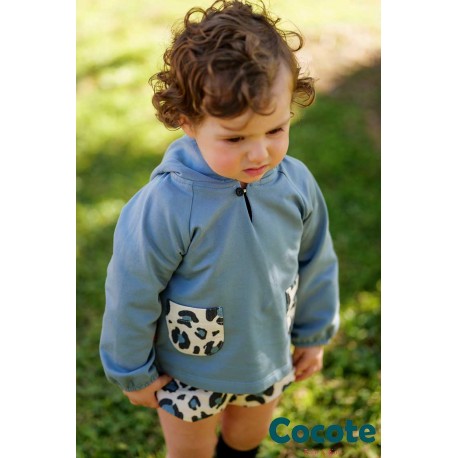 Cocote Winter Baby Boy Set Animal Print with Sweatshirt