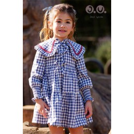 José Varón Invierno Vestido niña Vichy Azul
