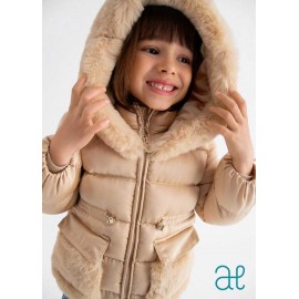 Abel & Lula Invierno Chaquetón niña Satinado Pelo Almendra