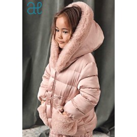 Abel & Lula Invierno Chaquetón niña Satinado Pelo Pétalo