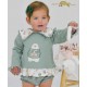 Pequeños Piratas Winter Baby Girl Green Set Bear