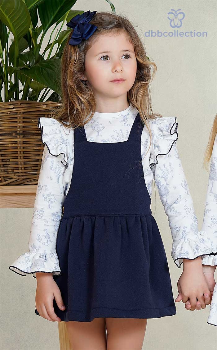Dbb Collection Moda DBB Collection Winter 2025 Girl White and Navy Set