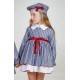 Babiné Invierno Vestido niña Denim Rayas